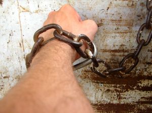 picture of a wrist in chains