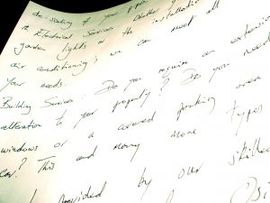 picture of hand written letter