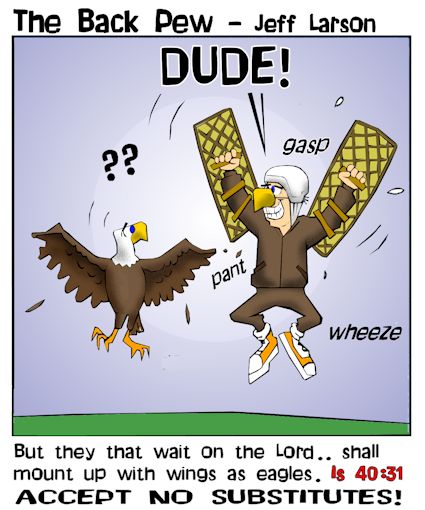 Isaiah 40:31 Eagle's Wings  Bible Cartoons