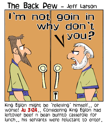 Eglon locked - Judges 3:24