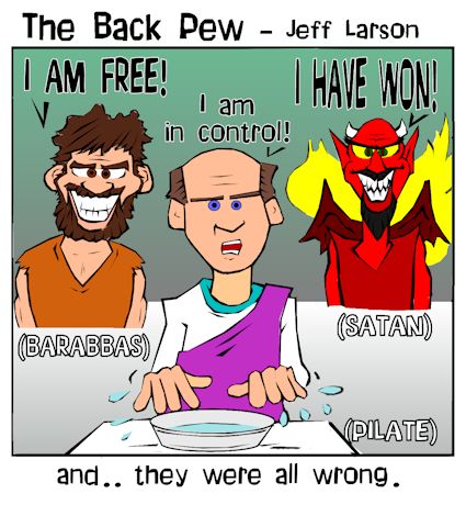 Pilate, Barabbas, and Satan