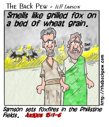 Samson sets fox fires