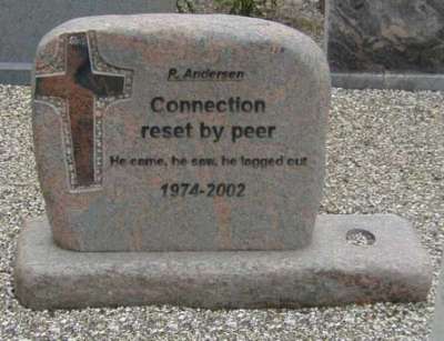 Funny Pictures of Computer Logged Out Tombstone