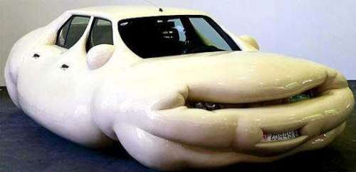 Funny Pictures of Fat, Obese, Air Bag Car