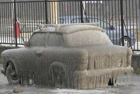 Funny Pictures of Ice Covered Car