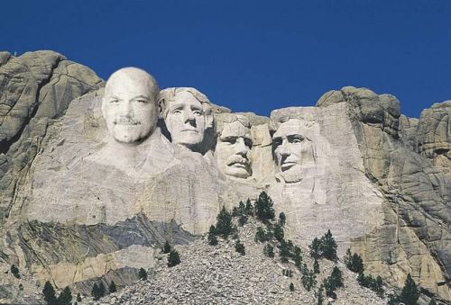 Funny Pictures of Governor Jessie Ventura on Mount Rushmore