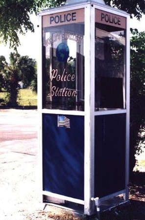 Funny Pictures of Police Station in Phone Booth