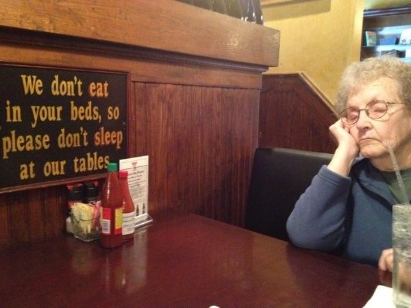 funny sign with a rebellious grandma