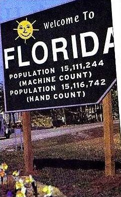 Florida Population Sign