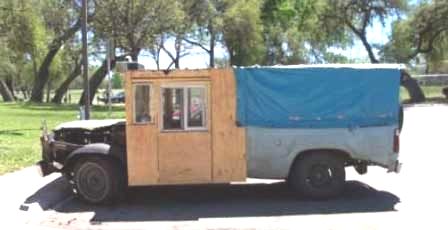 Funny Pictures of Pickup Truck with Plywood Cab