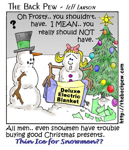 A funny Christmas Snowman Cartoon