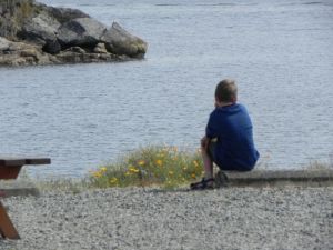 boy sitting