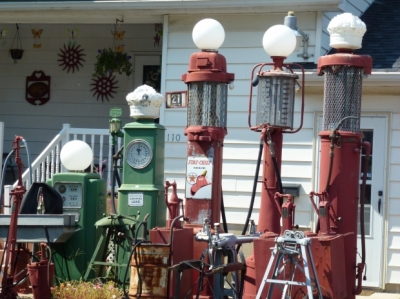 antique gas pumps