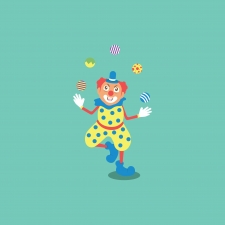 clown juggling