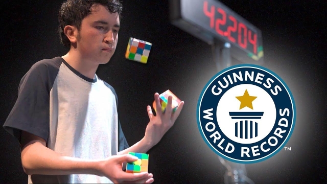 ss rubiks cube juggling record