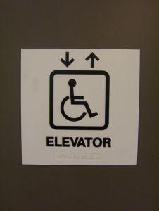 picture of an elevator sign