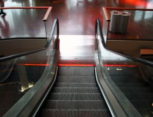 picture of an escalator