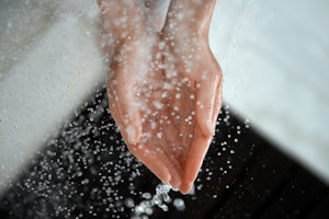 Cupped Hands in Water
