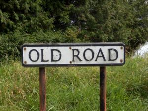 history sign old road