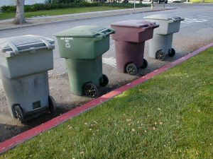 garbage cans