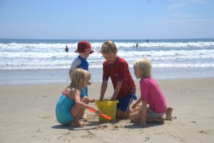 kids on beach