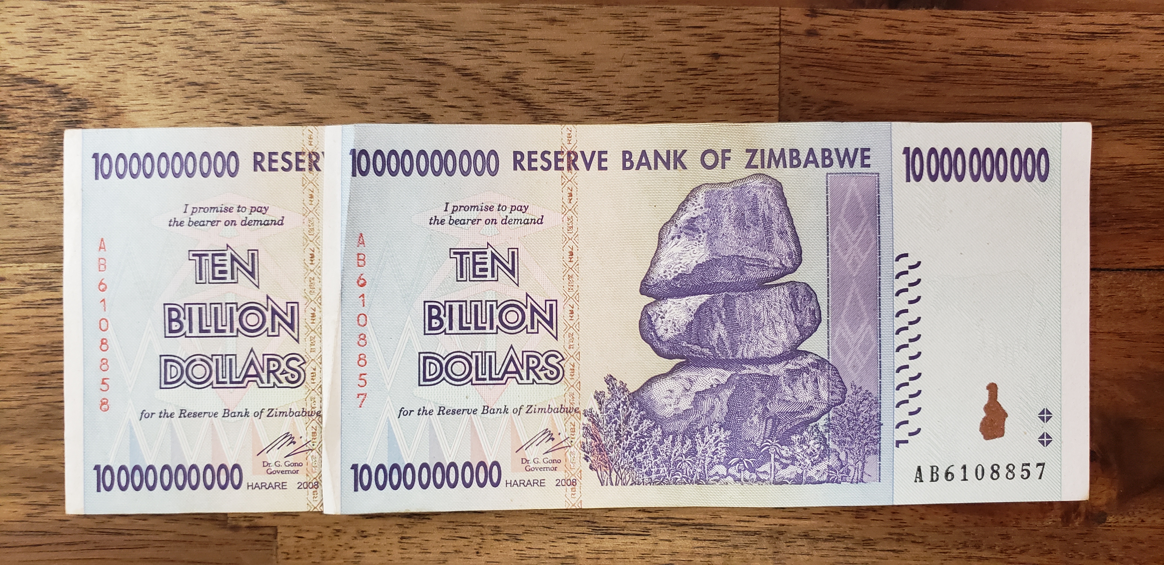 Twenty Billion - 2 Bills in Sequence