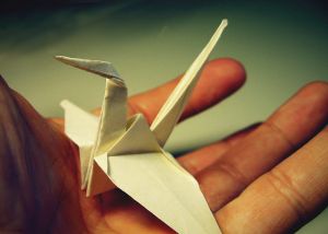 picture of an origami bird
