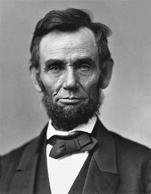 A photograph of Abraham Lincoln, president of the United States from 1861 to 1865.