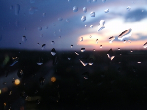 picture of rain on window