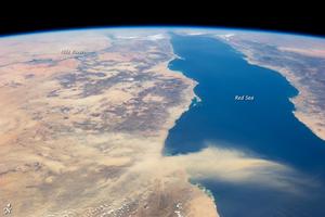 Satellite picture of the Red Sea