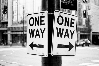 sign one way