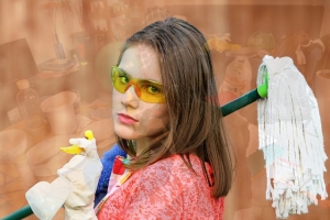 woman cleaning 1