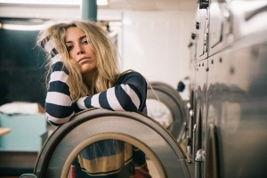 woman laundry