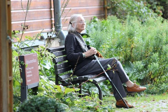 woman old bench