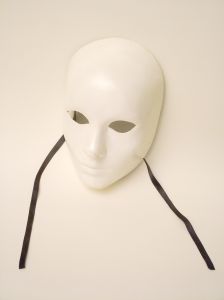 picture of a white Venetian mask