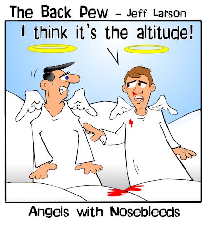 Angel with nosebleeds