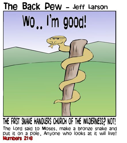Bronze Snake on a pole