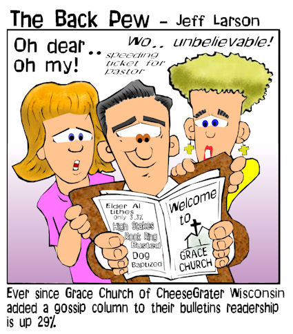 Church Bulletin Gossip Bible Cartoons