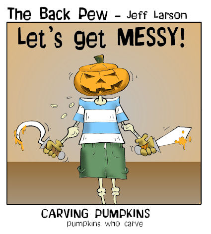 carving pumpkins