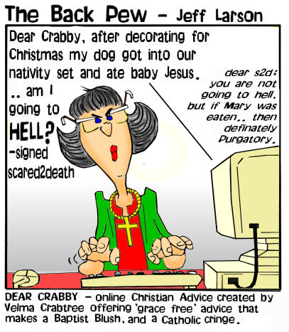 Dear Crabby my dog ate baby Jesus