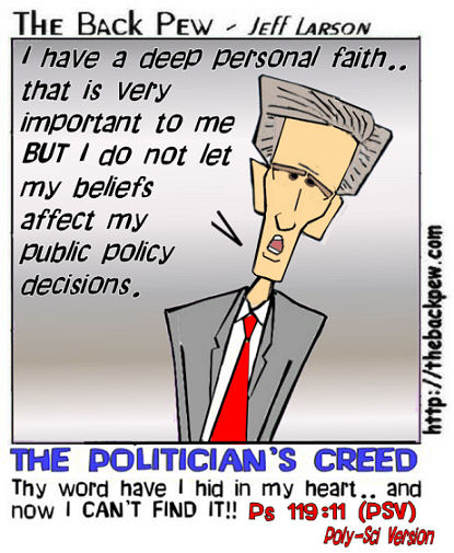 Personal Faith Political Politician Bible Cartoons