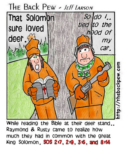 Deer Hunting Song of Solomon Bible Cartoons