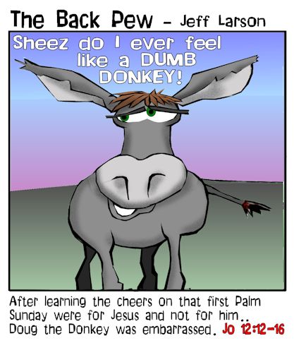 Palm Sunday Donkey Bible Cartoons