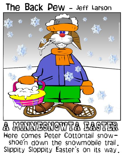 Easter Bunny and Snow