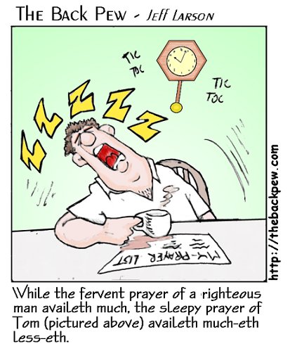 Fervent Prayer of a sleeping man