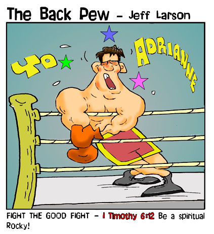 Rocky Balboa Fight the Good Fight Bible Cartoons