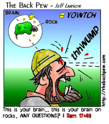 Goliath - brain + rock