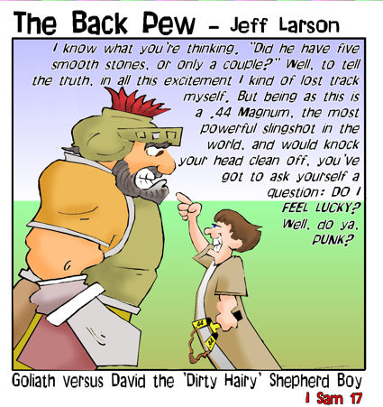 Goliath v David the 'Dirty Hairy' Shepherd Boy