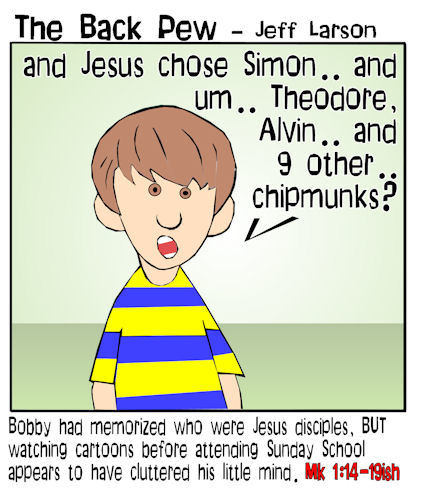 Sunday School Disciples Bible Cartoons