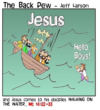 Jesus walks on water - helloboys